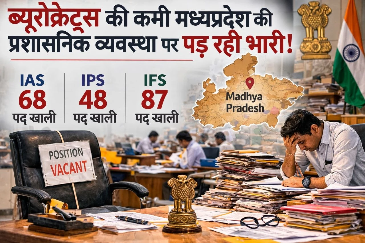 Madhya Pradesh में ब्यूरोक्रेट्स की कमी से प्रशासनिक व्यवस्था प्रभावित, बढ़ी चुनौतियां